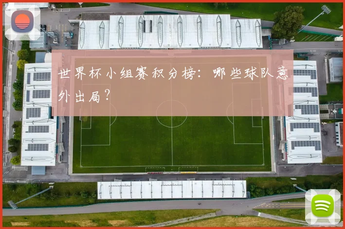 世界杯小组赛积分榜：哪些球队意外出局？